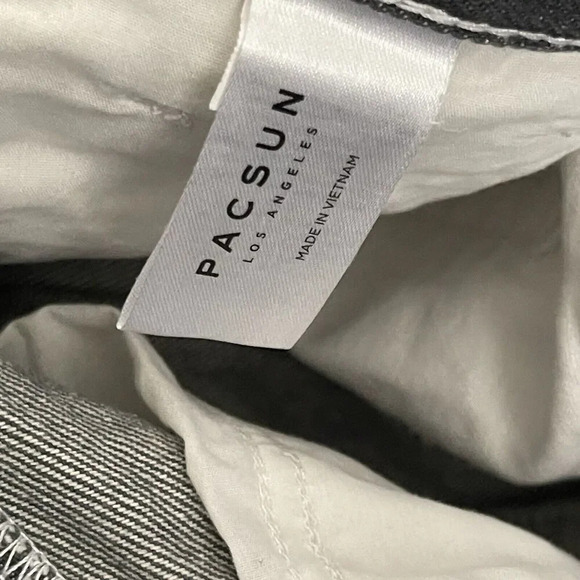 PacSun High Rise Straight Button Fly Jeans Colorblock Y2K Grunge Size 27 - Picture 7 of 11